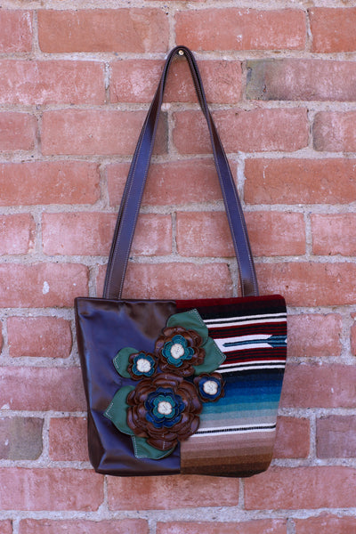 Leather & Serape Handbag