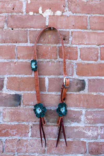 Leather Flower Headstall