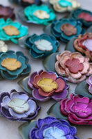 Leather Flower Hair/Hat Clips